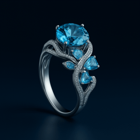 Azure Vine Cluster Ring –  | ONYX ARALIYA