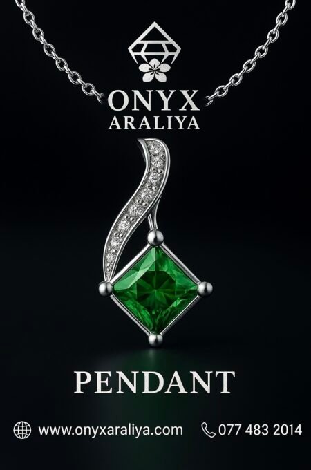 Green Zircon Pendant – Silver 995 | ONYX ARALIYA