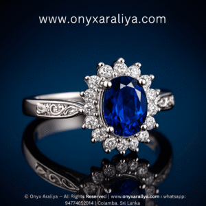💙 Royal Blue Sapphire Halo Ring