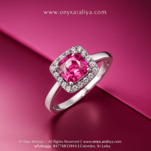 💗 Cushion Pink Sapphire Halo Ring