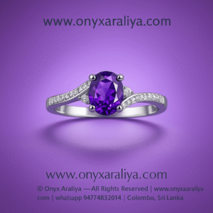 💜 Royal Amethyst Oval Halo Ring