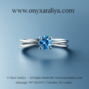 Minimalist Blue Solitaire Ring