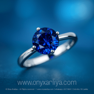 Azure Radiance Solitaire Ring
