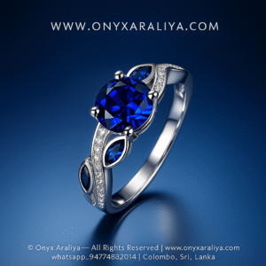 💙 Blue Sapphire Marquise Leaf Ring