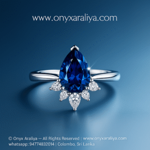 Pear-Cut Sapphire Cluster Ring