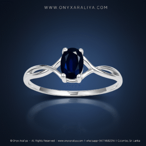 💙 Minimalist Oval Blue Sapphire Ring