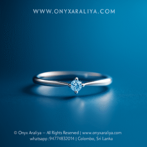 Minimalist Blue Solitaire Ring