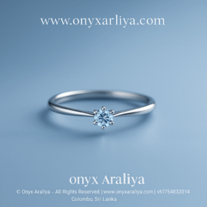 Minimalist Blue Solitaire Ring