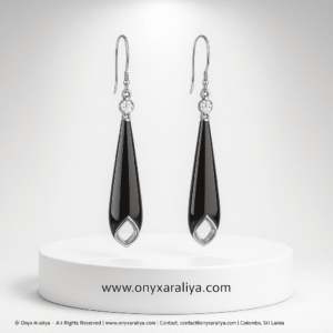 Noir Tapered Drop Earrings