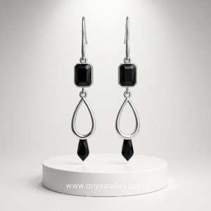 Geometric Emerald-Cut Drop Earrings