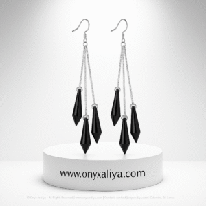 Triple Spike Long Dangle Earrings