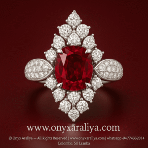 Oval Ruby Regal Cluster Ring