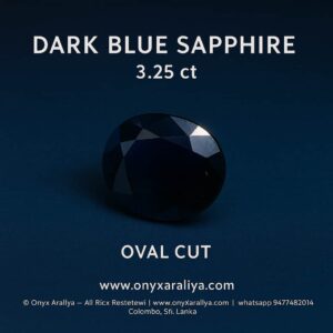 Dark Blue Sapphire – 3.25 ct