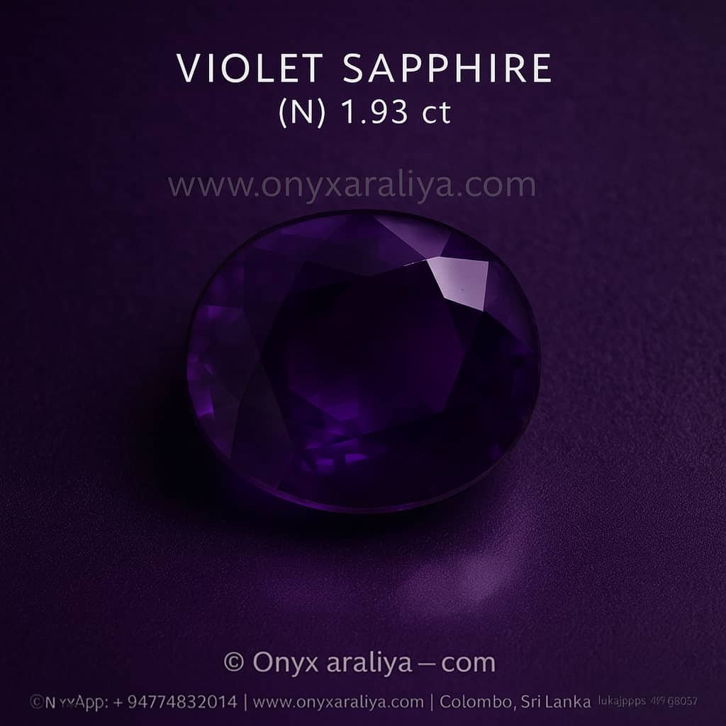 ✨ Violet Sapphire – 1.93 ct