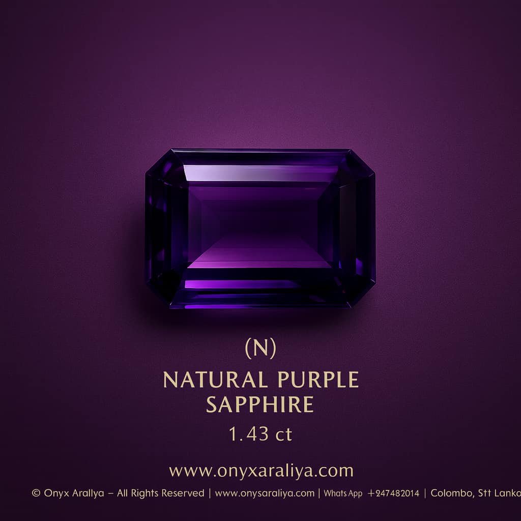 ✨ Natural Purple Sapphire – 1.43 ct