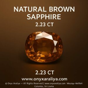 💎 Natural Brown Sapphire — 2.23 ct