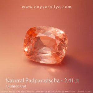 Natural Padparadscha Sapphire – 2.41 ct Cushion Cut • Rare & Natural