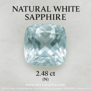 ⭐ Natural White Sapphire — 2.48 ct