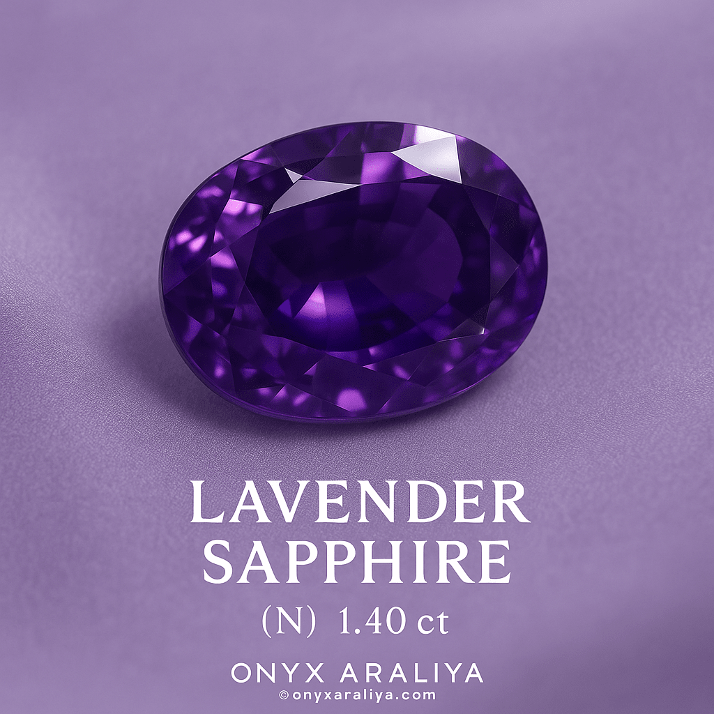 ✨ Lavender Sapphire — 1.40 ct (Natural, Sri Lanka)