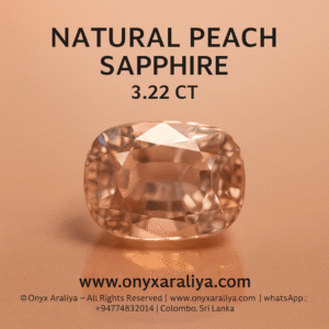 ✨ Natural Peach Sapphire — 3.22ct