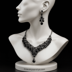 Grand Teardrop Statement Necklace & Chandelier Earrings (Set)