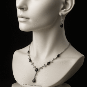 Black Onyx Vine Set – Necklace & Earrings