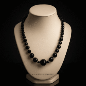 Onyx Araliya – Obsidian Majesty Necklace