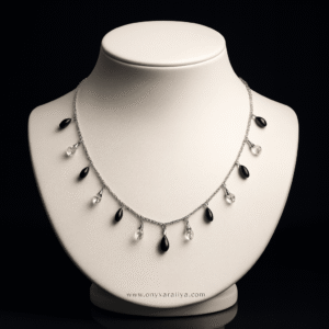 Onyx Araliya – Twilight Dew Necklace