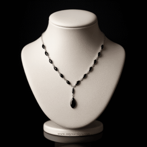Onyx Araliya – Midnight Marquise Necklace