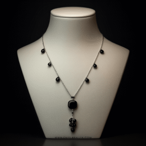 Onyx Araliya – Noir Cascade Necklace