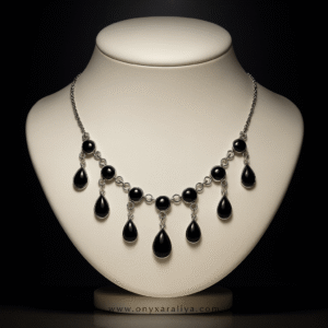 Onyx Araliya – Midnight Cascade Necklace