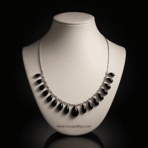 Onyx Araliya – Obsidian Whisper Necklace
