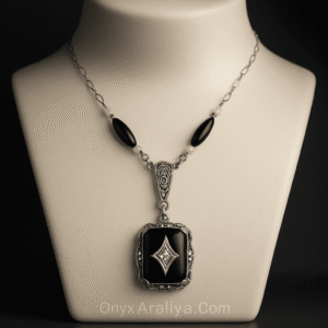 Onyx Araliya – Imperial Noir Necklace