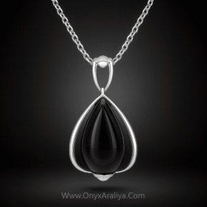 Onyx Araliya – The Royal Noir Drop Pendant