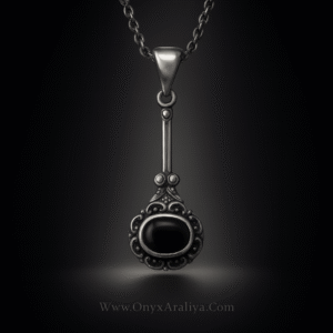 Onyx Araliya – The Victorian Noir Wand Pendant