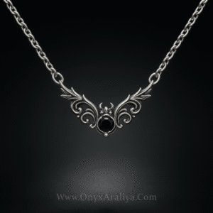 Onyx Araliya – Royal Wings Black Onyx Necklace