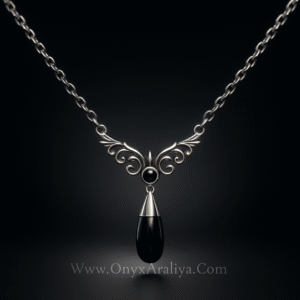 Onyx Araliya – Noir Empress Winged Onyx Necklace