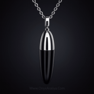 Onyx Araliya – Obsidian Bullet Pendant