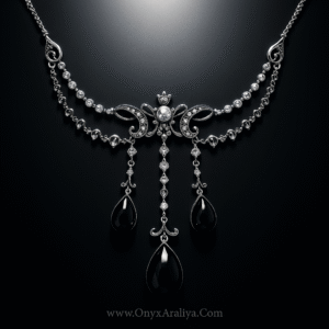 Onyx Araliya – The Imperial Nightfall Necklace