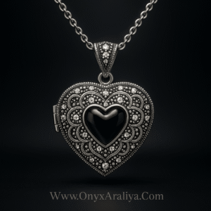 Onyx Araliya – The Eternal Heart Locket