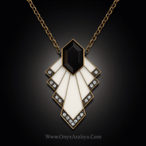 Onyx Araliya – The Celestial Deco Pendant