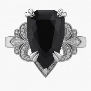 luxury-grade black onyx cocktail ring