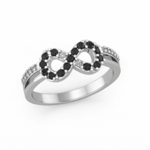 Black Onyx Infinity Ring