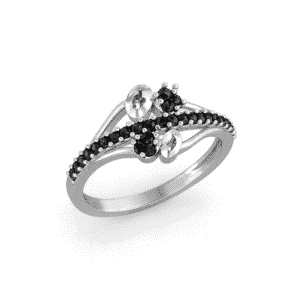 Black Onyx Ribbon Ring | Silver 925