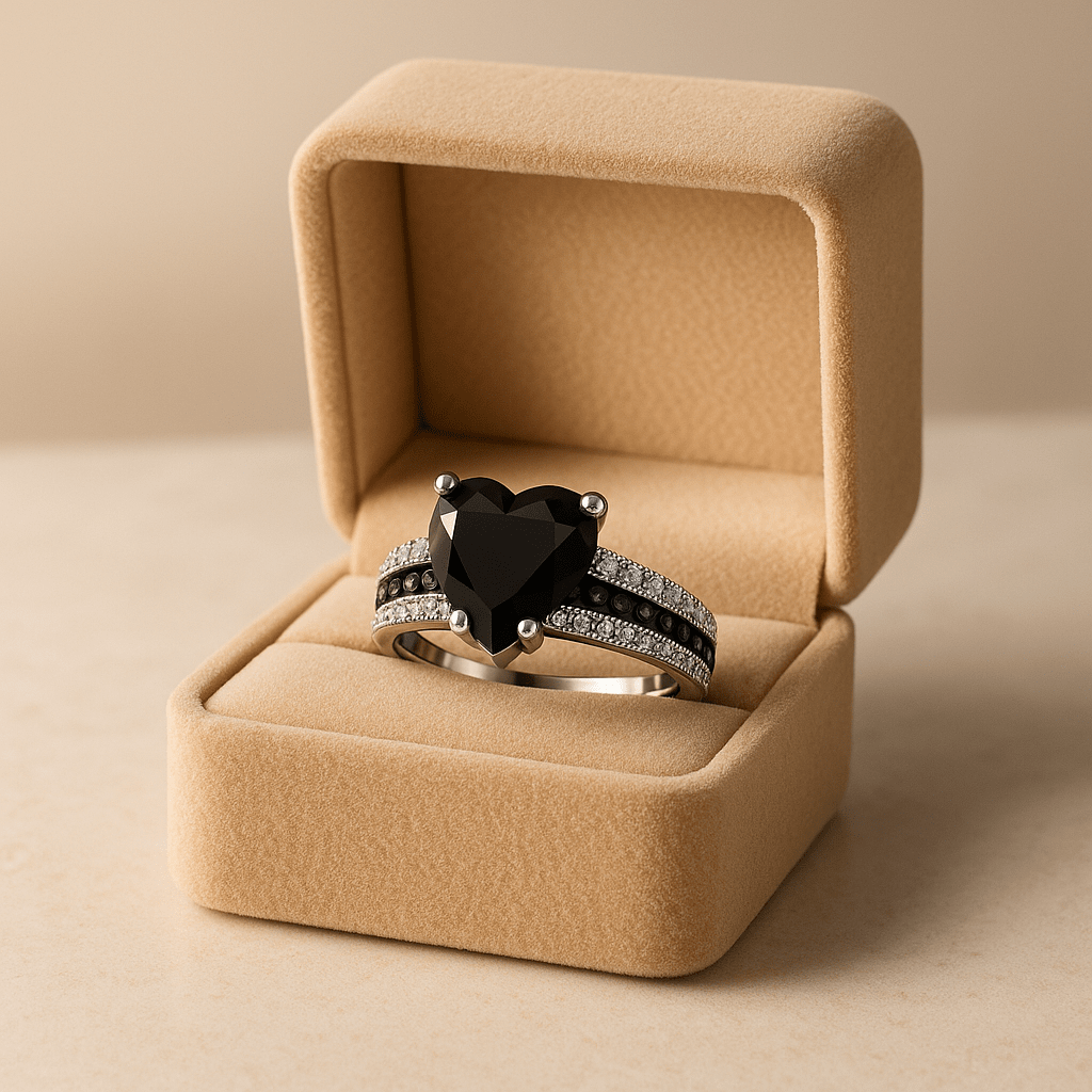 heart-cut black onyx - Image 4