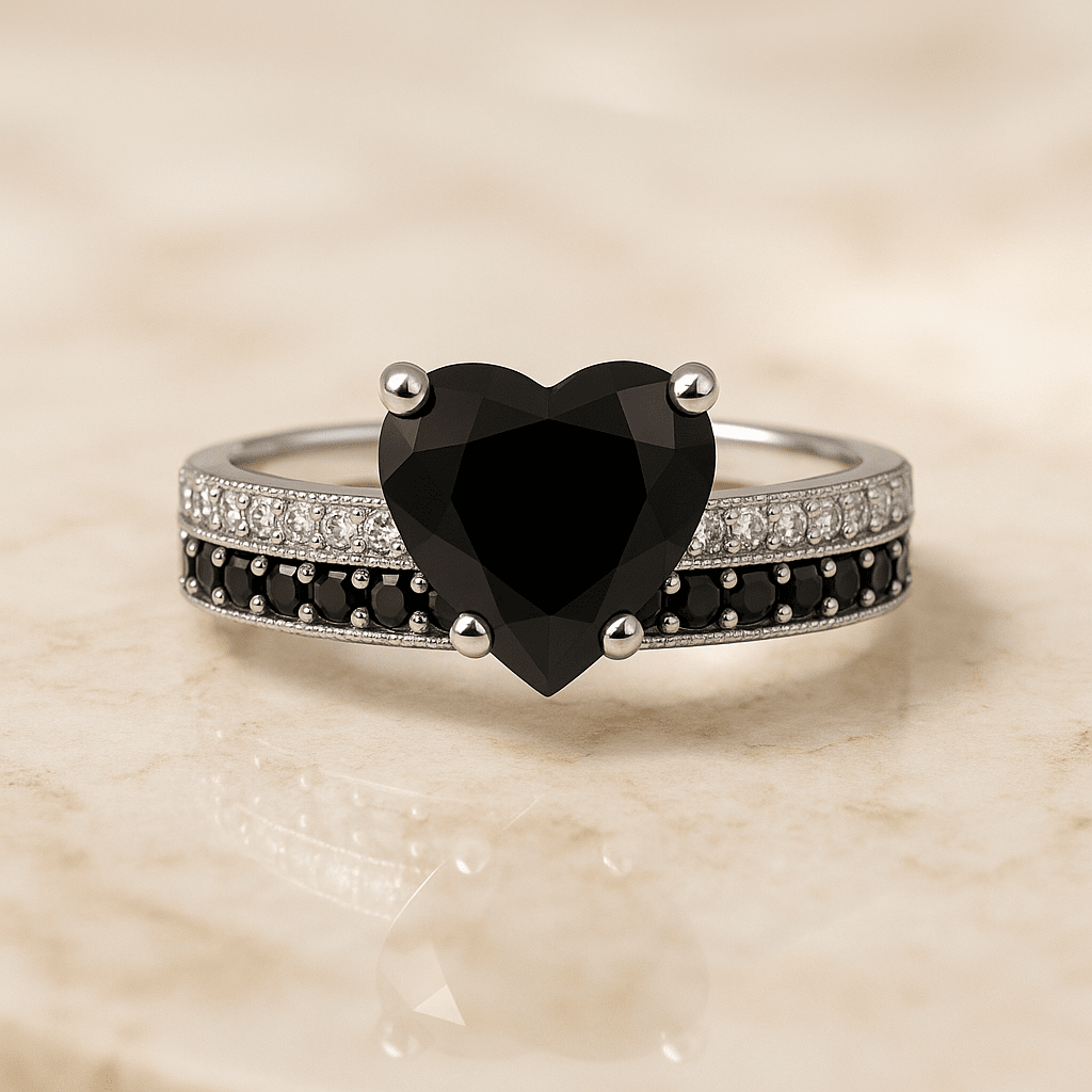 heart-cut black onyx - Image 3