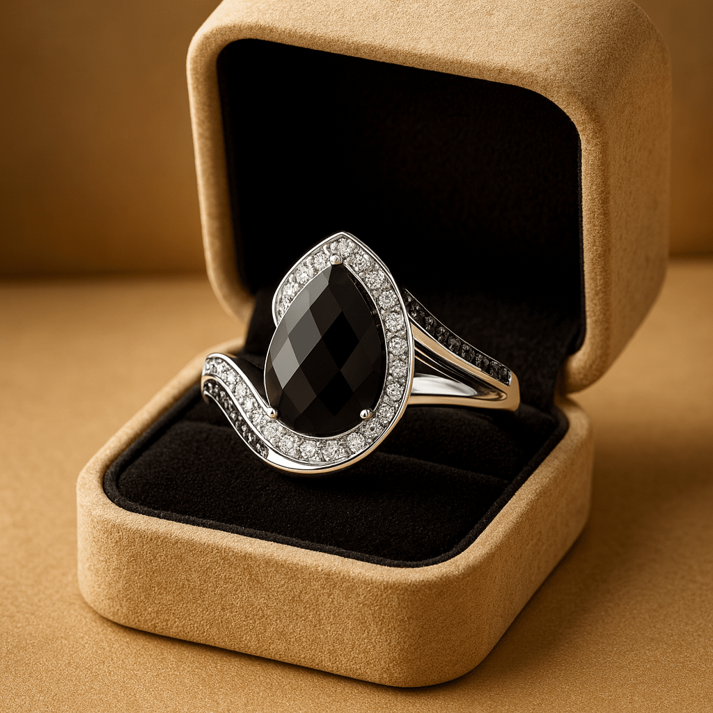 pear-cut black onyx - Image 3