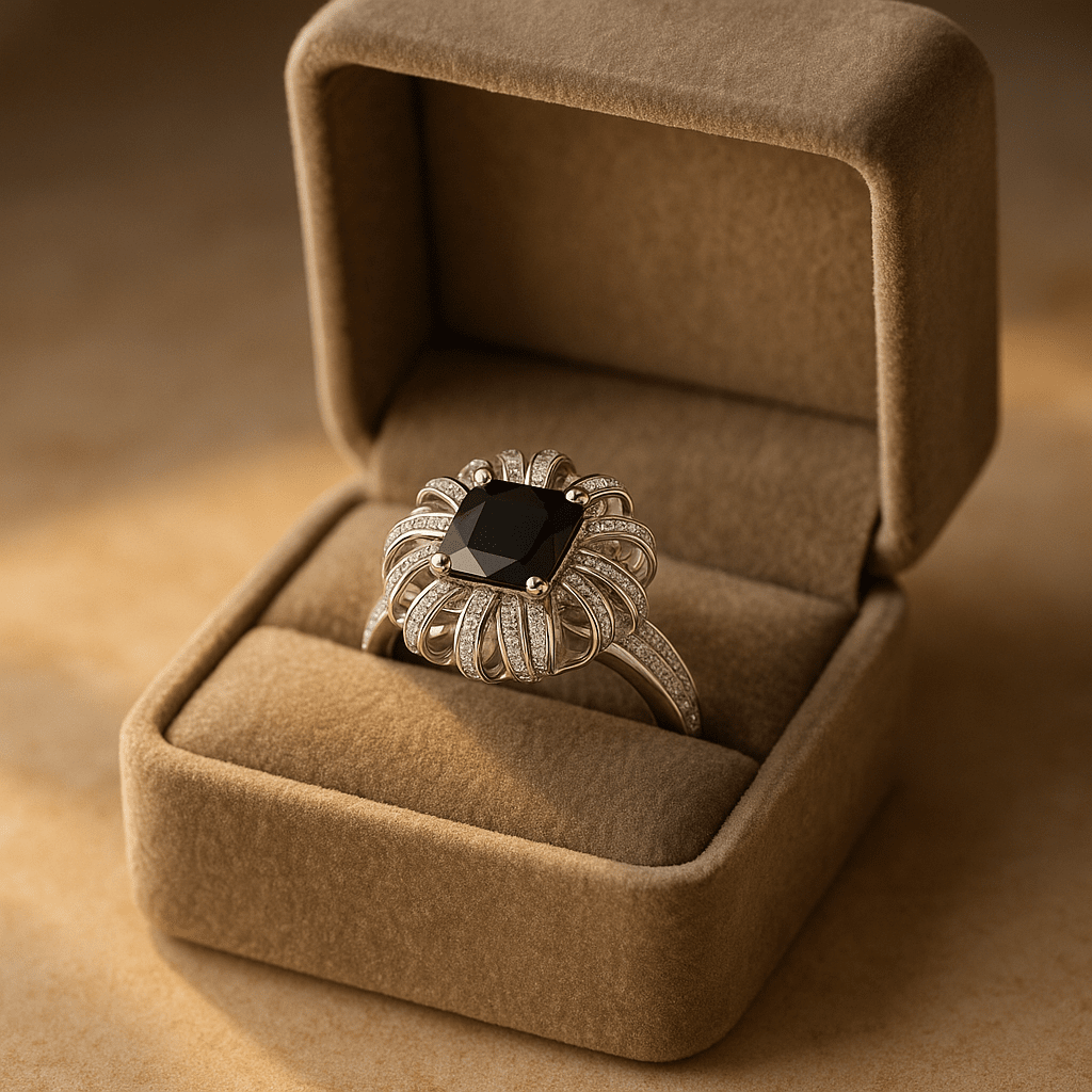 cushion-cut black onyx - Image 3