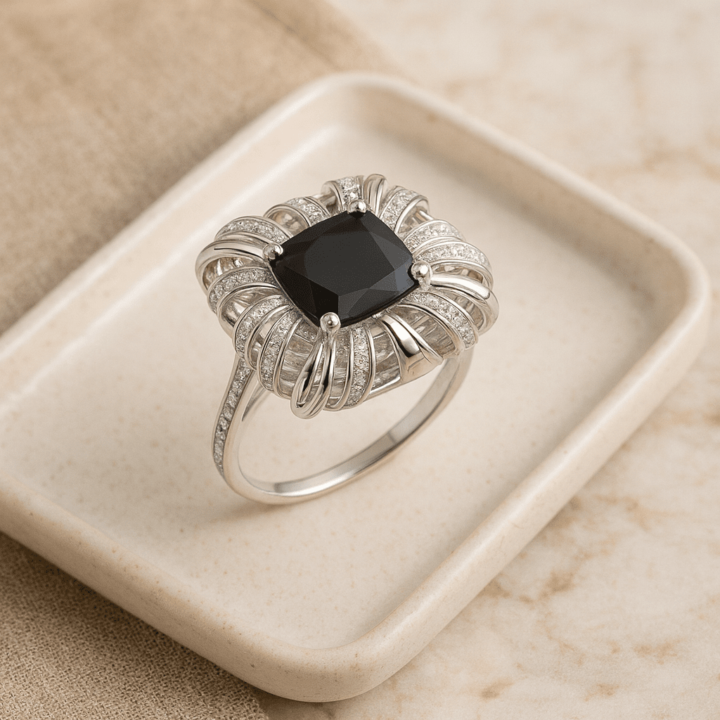 cushion-cut black onyx - Image 4