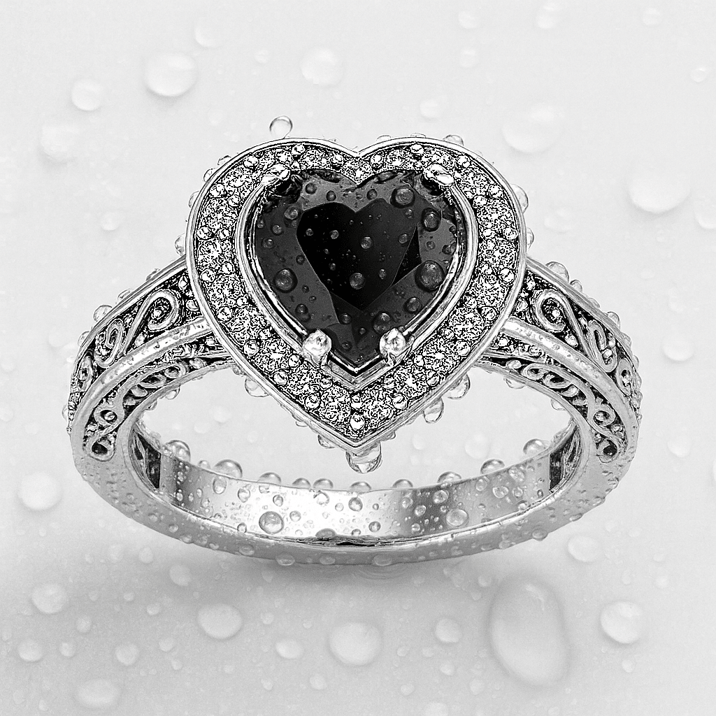 Onyx Araliya — Midnight Heart Black Onyx Ring - Image 4
